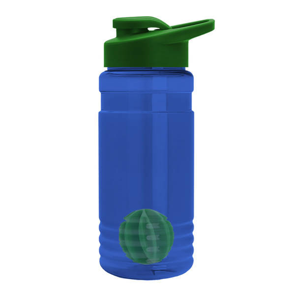 Groove Shaker Tritan™ Transparent Bottle, 20oz. - Drink Thru Lid