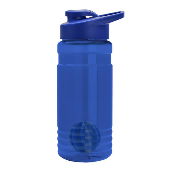 Groove Shaker Tritan™ Transparent Bottle, 20oz. - Drink Thru Lid