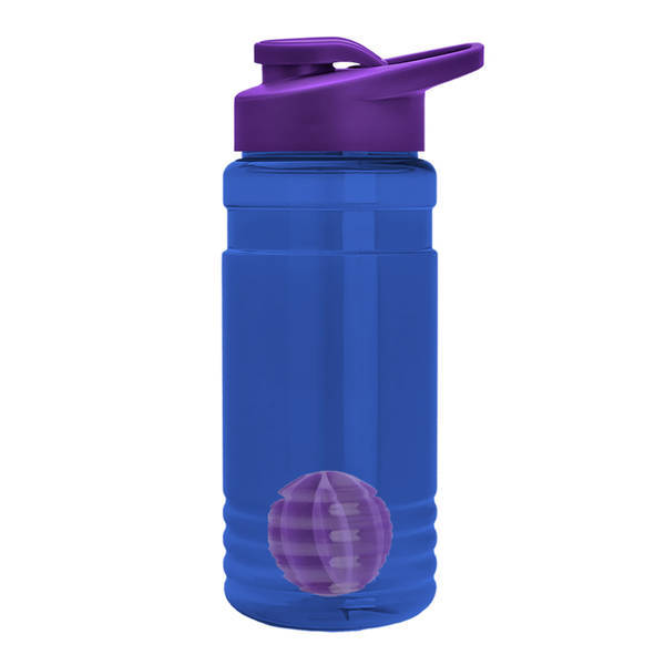 Groove Shaker Tritan™ Transparent Bottle, 20oz. - Drink Thru Lid