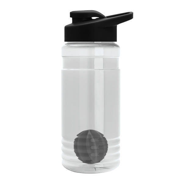 Groove Shaker Tritan™ Transparent Bottle, 20oz. - Drink Thru Lid