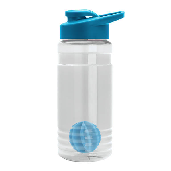 Groove Shaker Tritan™ Transparent Bottle, 20oz. - Drink Thru Lid