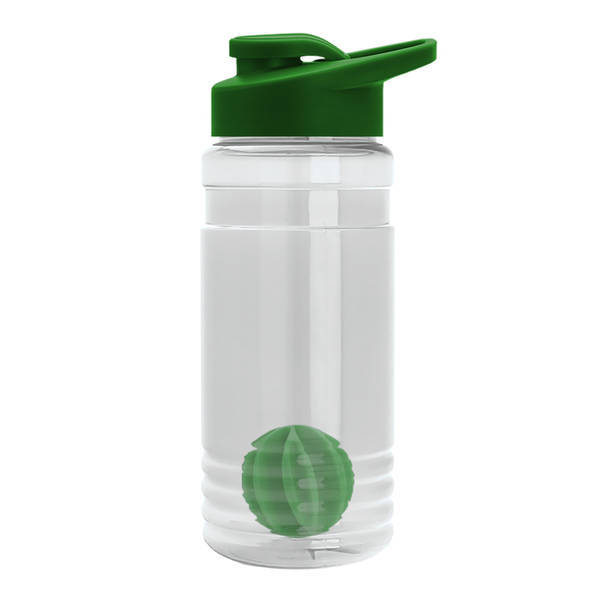 Groove Shaker Tritan™ Transparent Bottle, 20oz. - Drink Thru Lid