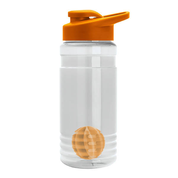 Groove Shaker Tritan™ Transparent Bottle, 20oz. - Drink Thru Lid