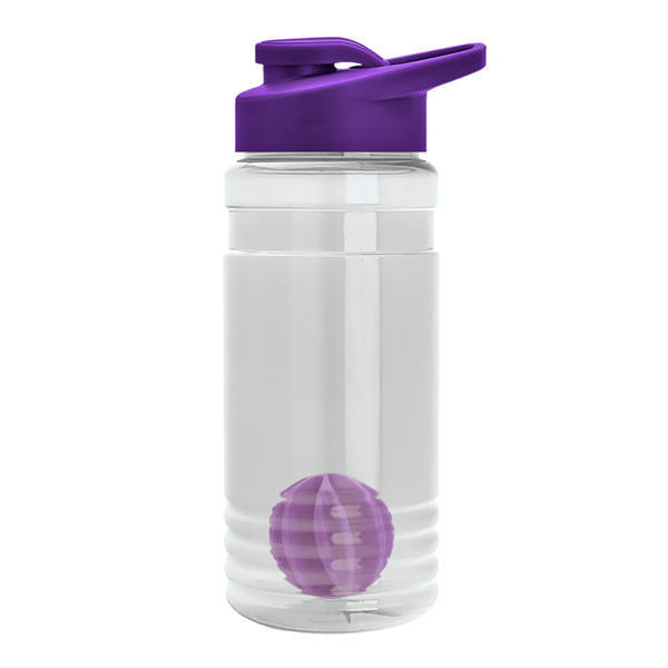 Groove Shaker Tritan™ Transparent Bottle, 20oz. - Drink Thru Lid