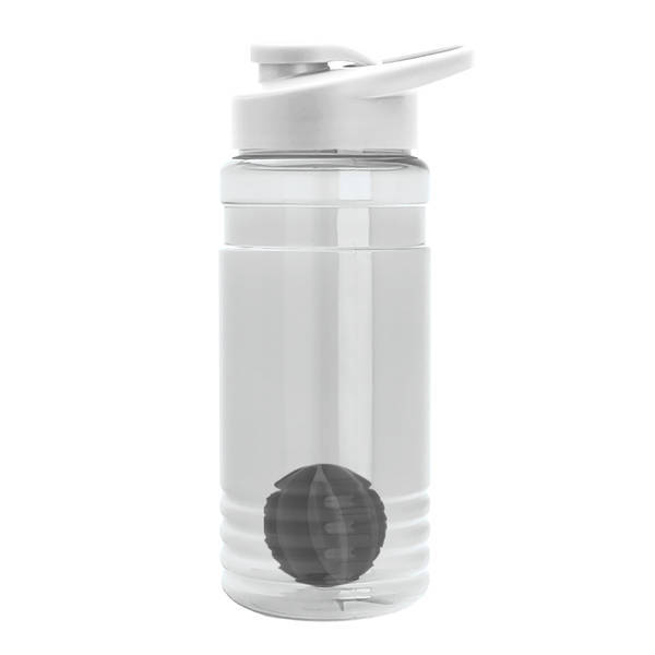 Groove Shaker Tritan™ Transparent Bottle, 20oz. - Drink Thru Lid