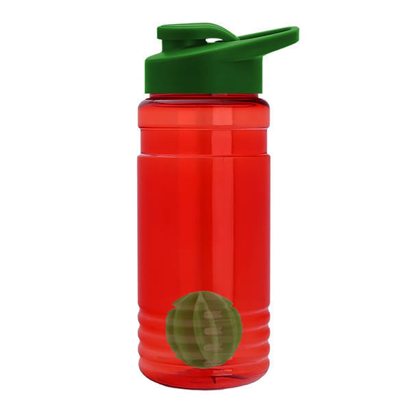 Groove Shaker Tritan™ Transparent Bottle, 20oz. - Drink Thru Lid