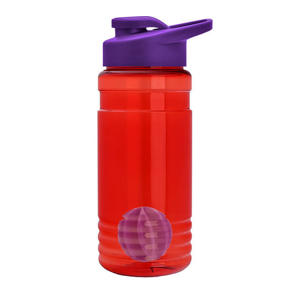 Groove Shaker Tritan™ Transparent Bottle, 20oz. - Drink Thru Lid