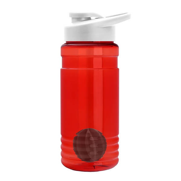 Groove Shaker Tritan™ Transparent Bottle, 20oz. - Drink Thru Lid