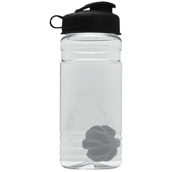 Groove Shaker Tritan™ Transparent Bottle, 20oz. - Flip Top Lid