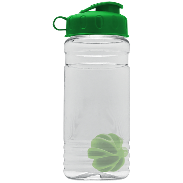 Groove Shaker Tritan™ Transparent Bottle, 20oz. - Flip Top Lid