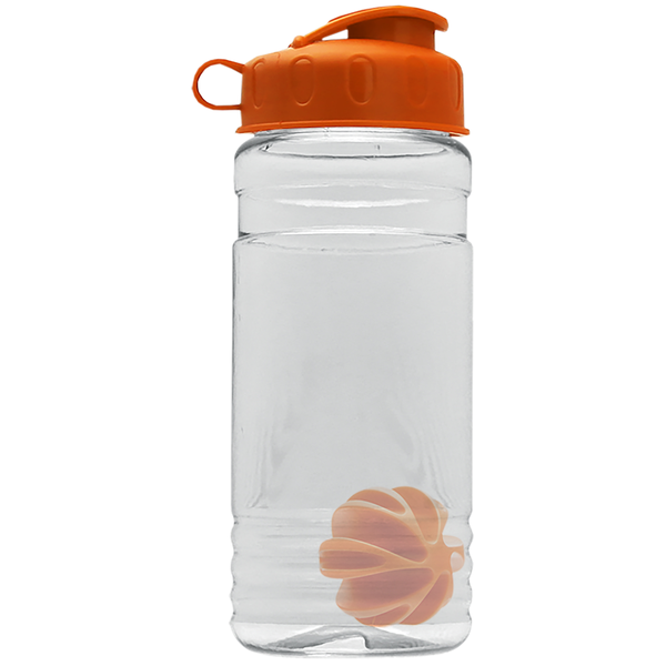 Groove Shaker Tritan™ Transparent Bottle, 20oz. - Flip Top Lid