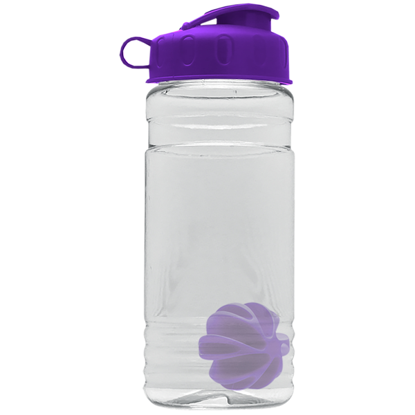 Groove Shaker Tritan™ Transparent Bottle, 20oz. - Flip Top Lid