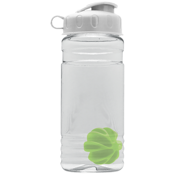 Groove Shaker Tritan™ Transparent Bottle, 20oz. - Flip Top Lid