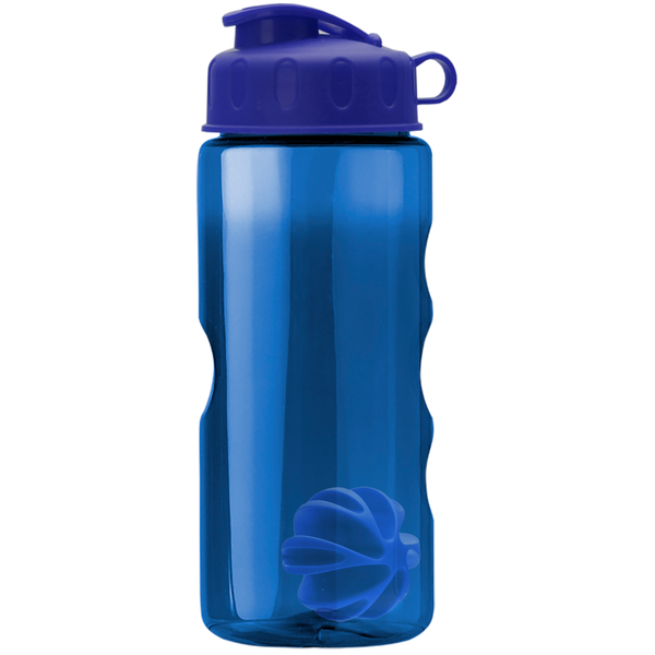 Finger Grip Shaker Tritan™ Transparent Bottle, 22oz. - Flip Top Lid