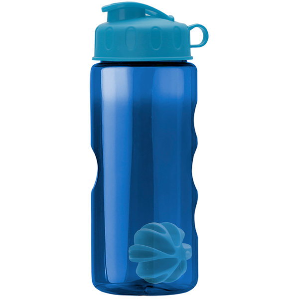 Finger Grip Shaker Tritan™ Transparent Bottle, 22oz. - Flip Top Lid