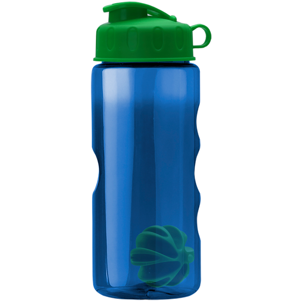 Finger Grip Shaker Tritan™ Transparent Bottle, 22oz. - Flip Top Lid