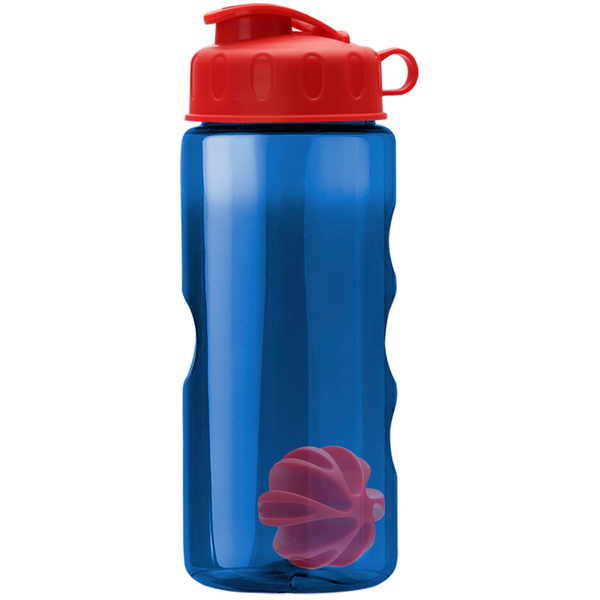 Finger Grip Shaker Tritan™ Transparent Bottle, 22oz. - Flip Top Lid