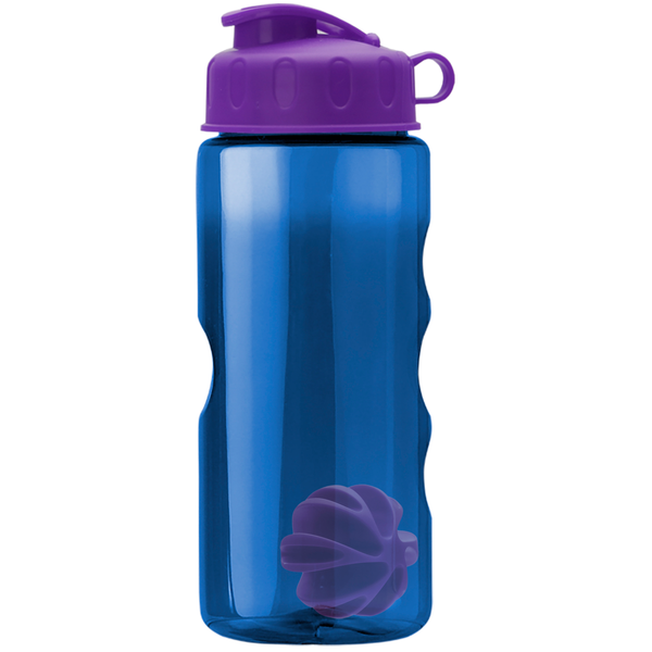Finger Grip Shaker Tritan™ Transparent Bottle, 22oz. - Flip Top Lid