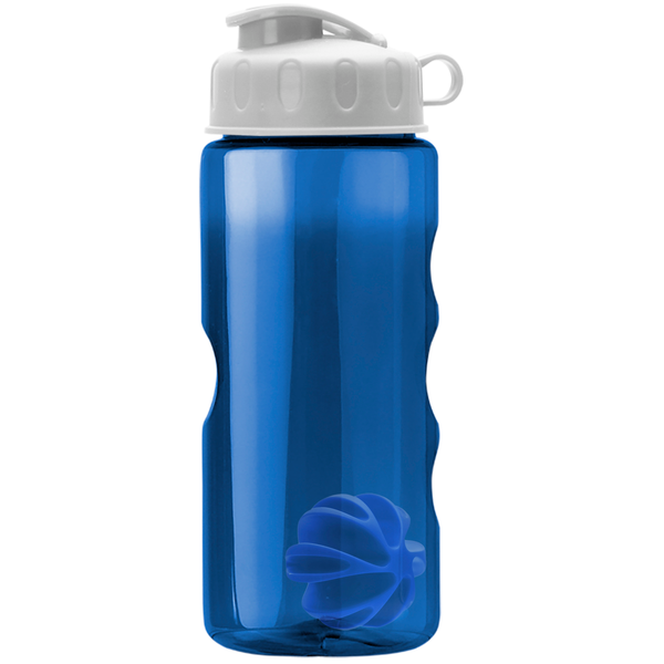 Finger Grip Shaker Tritan™ Transparent Bottle, 22oz. - Flip Top Lid