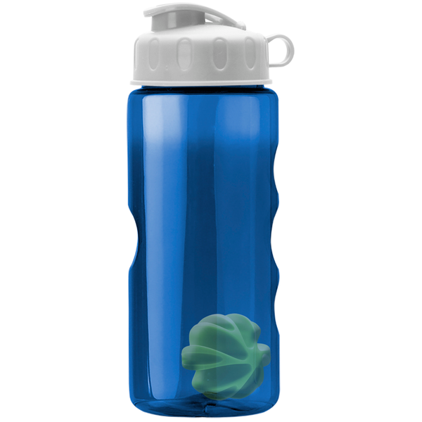 Finger Grip Shaker Tritan™ Transparent Bottle, 22oz. - Flip Top Lid