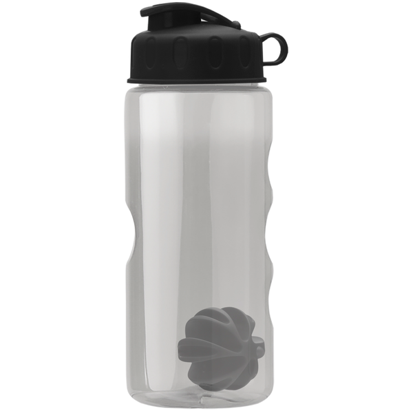 Finger Grip Shaker Tritan™ Transparent Bottle, 22oz. - Flip Top Lid