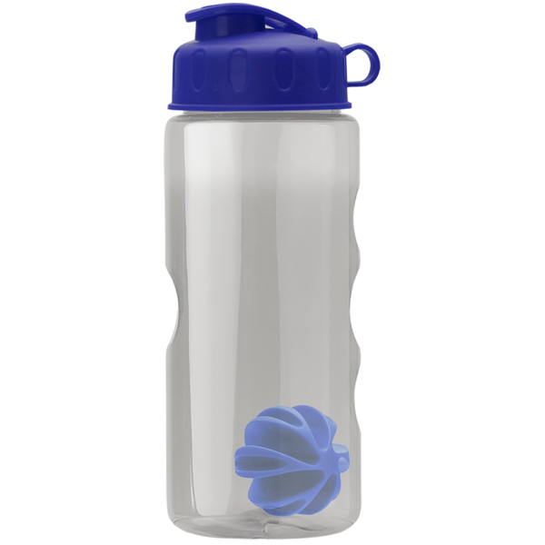 Finger Grip Shaker Tritan™ Transparent Bottle, 22oz. - Flip Top Lid