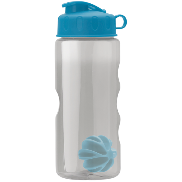 Finger Grip Shaker Tritan™ Transparent Bottle, 22oz. - Flip Top Lid