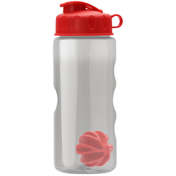Finger Grip Shaker Tritan™ Transparent Bottle, 22oz. - Flip Top Lid