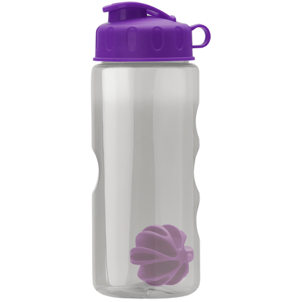 Finger Grip Shaker Tritan™ Transparent Bottle, 22oz. - Flip Top Lid