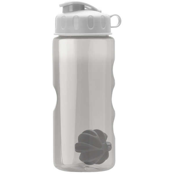 Finger Grip Shaker Tritan™ Transparent Bottle, 22oz. - Flip Top Lid