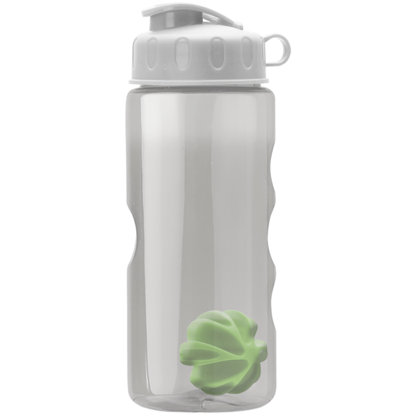 Finger Grip Shaker Tritan™ Transparent Bottle, 22oz. - Flip Top Lid