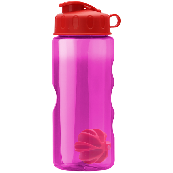 Finger Grip Shaker Tritan™ Transparent Bottle, 22oz. - Flip Top Lid