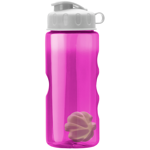 Finger Grip Shaker Tritan™ Transparent Bottle, 22oz. - Flip Top Lid