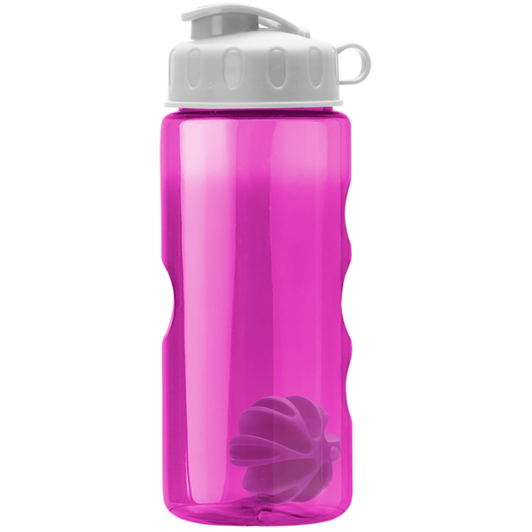 Finger Grip Shaker Tritan™ Transparent Bottle, 22oz. - Flip Top Lid