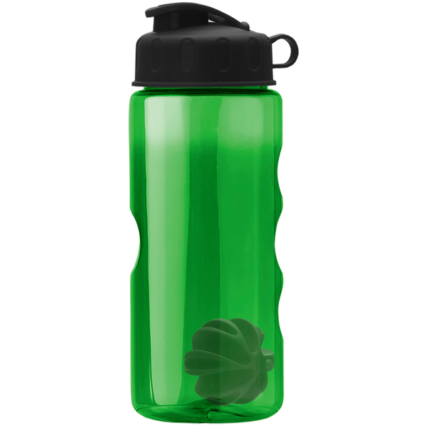 Finger Grip Shaker Tritan™ Transparent Bottle, 22oz. - Flip Top Lid