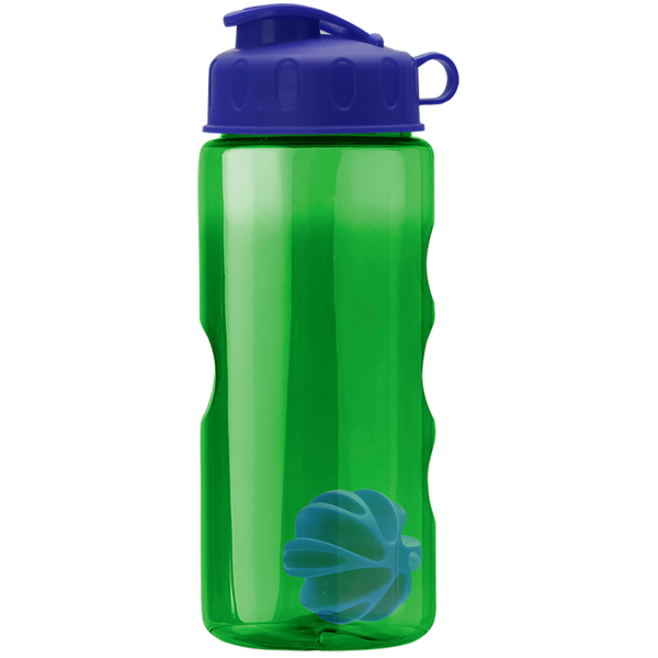 Finger Grip Shaker Tritan™ Transparent Bottle, 22oz. - Flip Top Lid