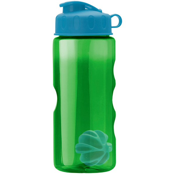 Finger Grip Shaker Tritan™ Transparent Bottle, 22oz. - Flip Top Lid