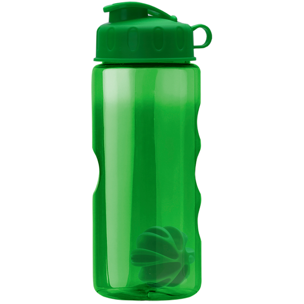 Finger Grip Shaker Tritan™ Transparent Bottle, 22oz. - Flip Top Lid