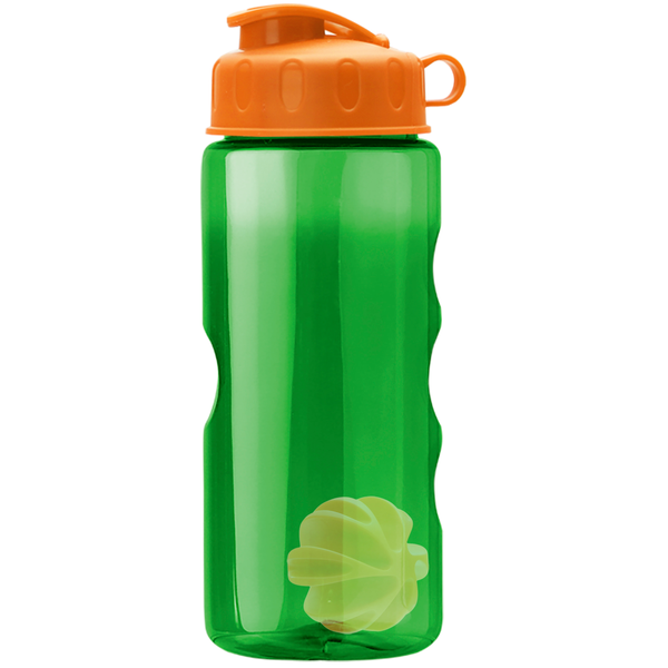 Finger Grip Shaker Tritan™ Transparent Bottle, 22oz. - Flip Top Lid