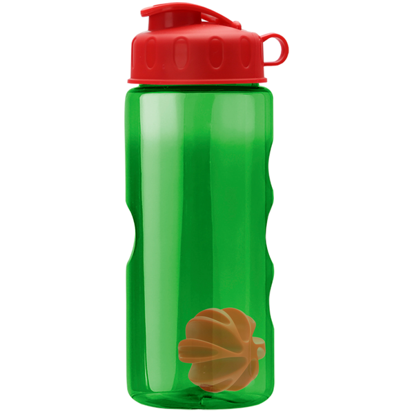 Finger Grip Shaker Tritan™ Transparent Bottle, 22oz. - Flip Top Lid
