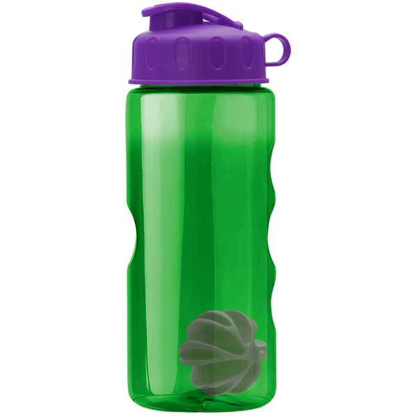 Finger Grip Shaker Tritan™ Transparent Bottle, 22oz. - Flip Top Lid