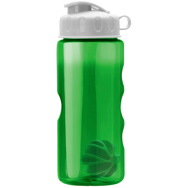 Finger Grip Shaker Tritan™ Transparent Bottle, 22oz. - Flip Top Lid