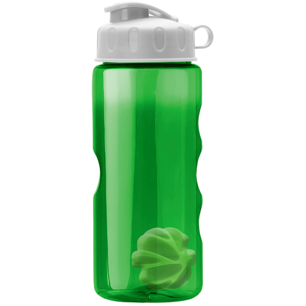 Finger Grip Shaker Tritan™ Transparent Bottle, 22oz. - Flip Top Lid