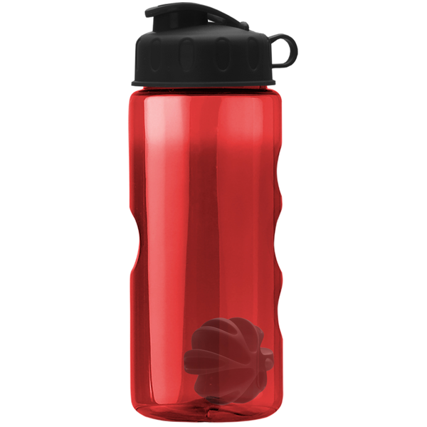 Finger Grip Shaker Tritan™ Transparent Bottle, 22oz. - Flip Top Lid