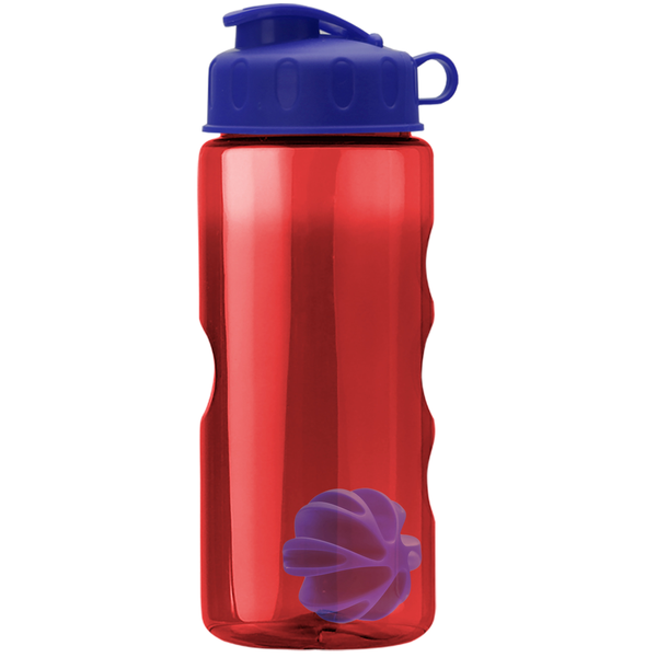 Finger Grip Shaker Tritan™ Transparent Bottle, 22oz. - Flip Top Lid