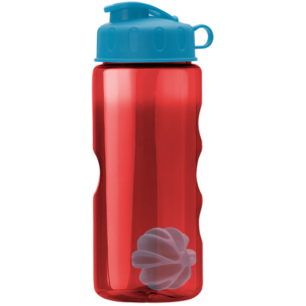 Finger Grip Shaker Tritan™ Transparent Bottle, 22oz. - Flip Top Lid