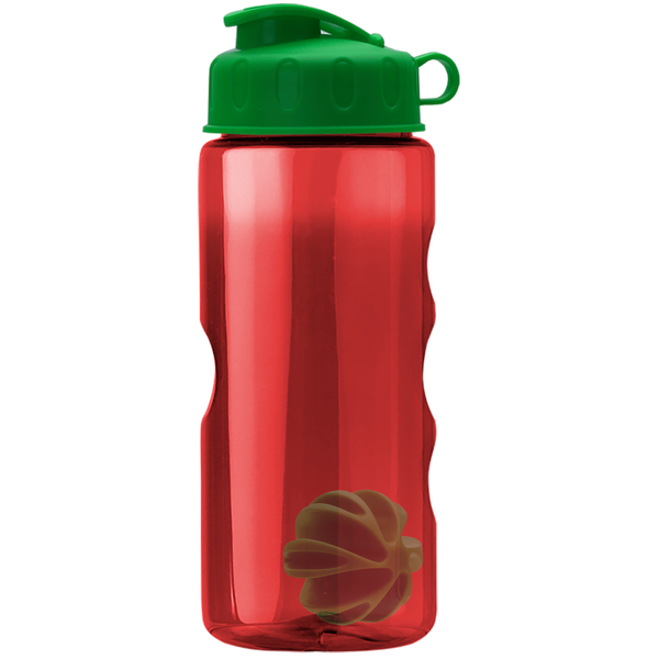 Finger Grip Shaker Tritan™ Transparent Bottle, 22oz. - Flip Top Lid