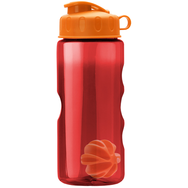 Finger Grip Shaker Tritan™ Transparent Bottle, 22oz. - Flip Top Lid