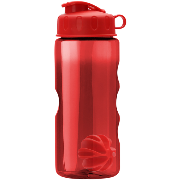Finger Grip Shaker Tritan™ Transparent Bottle, 22oz. - Flip Top Lid