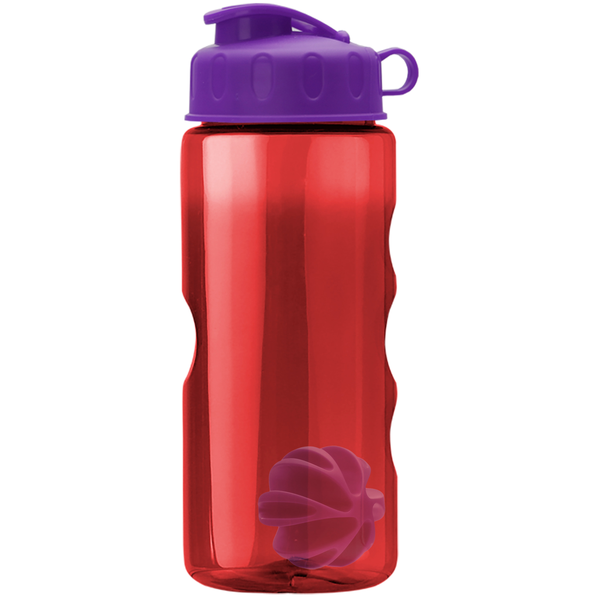 Finger Grip Shaker Tritan™ Transparent Bottle, 22oz. - Flip Top Lid